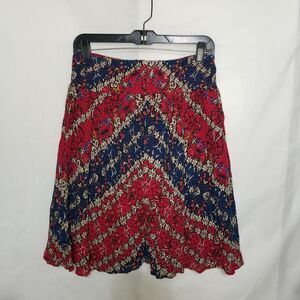 Women's Boho Skirt Size Small Cotton Floral Lined Gauzy Fairy Whimsical